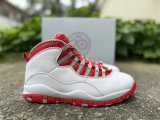 Authentic Air Jordan 10 Retro OG Steel White/Red