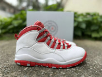 Authentic Air Jordan 10 Retro OG Steel White/Red