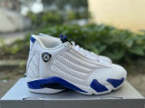 Authentic Air Jordan 14 Hyper Royal/White