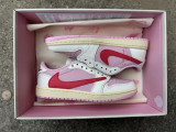 Authentic Travis Scott x Air Jordan 1 Low Sail/Shy Pink