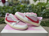 Authentic Travis Scott x Air Jordan 1 Low Sail/Shy Pink