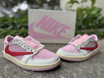 Authentic Travis Scott x Air Jordan 1 Low Sail/Shy Pink