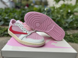 Authentic Travis Scott x Air Jordan 1 Low Sail/Shy Pink