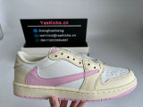 Authentic Travis Scott x Air Jordan 1 Low Shy Pink/Sail
