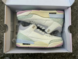Authentic Air Jordan 3 GS Sail and Jade Aura