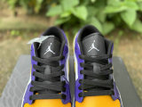 Authentic Air Jordan 1 Low GS Purple/Black/White/Gold