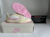 Authentic Travis Scott x Air Jordan 1 Low Shy Pink/Sail