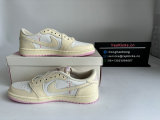 Authentic Travis Scott x Air Jordan 1 Low Shy Pink/Sail