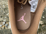 Authentic Travis Scott x Air Jordan 1 Low GS Brown/White/Pink