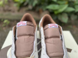 Authentic Travis Scott x Air Jordan 1 Low GS Brown/White/Pink