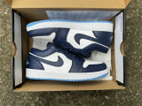Authentic Air Jordan 1 Low OG Whtie/DK.Blue