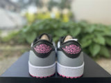 Authentic Air Jordan 1 Low GS Grey/Black/Pink