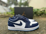 Authentic Air Jordan 1 Low OG Whtie/DK.Blue