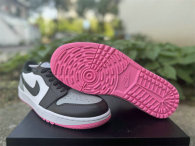 Authentic Air Jordan 1 Low GS Grey/Black/Pink