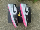 Authentic Air Jordan 1 Low GS Grey/Black/Pink