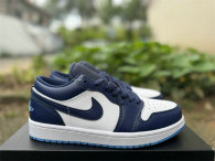 Authentic Air Jordan 1 Low OG Whtie/DK.Blue