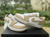 Authentic Air Jordan 1 Low OG Linen-Whitte