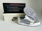 Authentic Air Jordan 1 Low OG Grey/White/Green