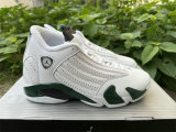 Authentic Air Jordan 14 Black Forest/White/Graphite