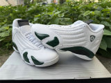 Authentic Air Jordan 14 Black Forest/White/Graphite