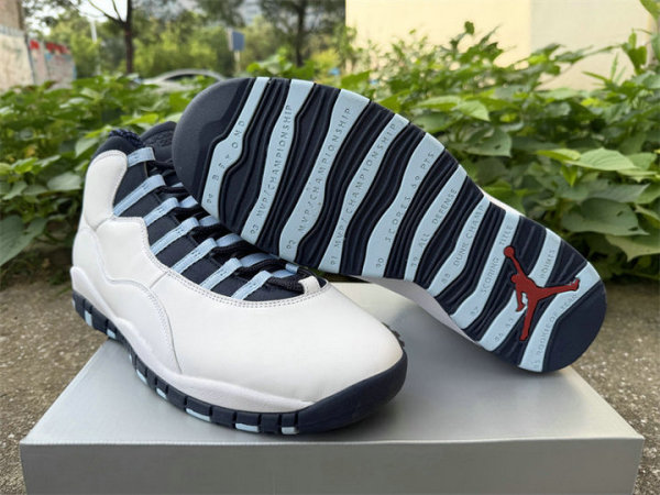 Authentic Air Jordan 10 Retro Ice Blue/White/Red