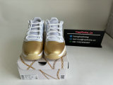 Authentic Air Jordan 11 Gold/White