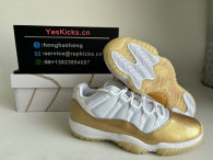 Authentic Air Jordan 11 Gold/White