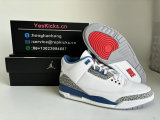 Authentic Air Jordan 3 “White and True Blue”
