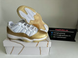 Authentic Air Jordan 11 Gold/White