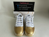 Authentic Air Jordan 11 Gold/White