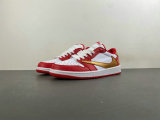 Authentic Travis Scott x Air Jordan 1 Low GS Gold/Red/White