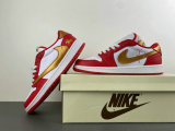 Authentic Travis Scott x Air Jordan 1 Low GS Gold/Red/White