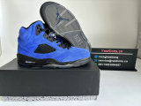 Authentic Air Jordan 5 Blue Suede