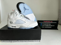 Authentic Air Jordan 5 Black/White/Silver