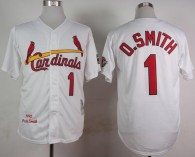 Mitchell And Ness 1992 St  Louis Cardinals #1 Ozzie Smith White Stitched MLB Jersey