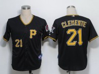 Pittsburgh Pirates #21 Roberto Clemente Black Cool Base Stitched MLB Jersey