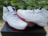 Authentic Air Jordan 11 White/Red