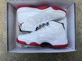 Authentic Air Jordan 11 White/Red