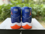 Authentic Air Jordan 11 Blue/White/Orange
