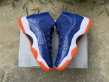 Authentic Air Jordan 11 Blue/White/Orange