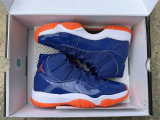 Authentic Air Jordan 11 Blue/White/Orange