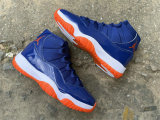 Authentic Air Jordan 11 Blue/White/Orange