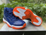 Authentic Air Jordan 11 Blue/White/Orange