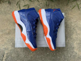 Authentic Air Jordan 11 Blue/White/Orange