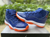 Authentic Air Jordan 11 Blue/White/Orange