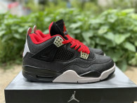 Authentic Air Jordan 4 GS Black Laser