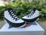Authentic Air Jordan 9 White Black Red