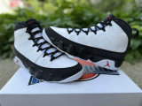 Authentic Air Jordan 9 White Black Red