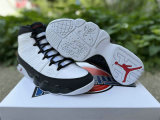 Authentic Air Jordan 9 White Black Red