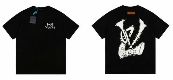 LV Short Round Collar T-shirt XS-L (3)